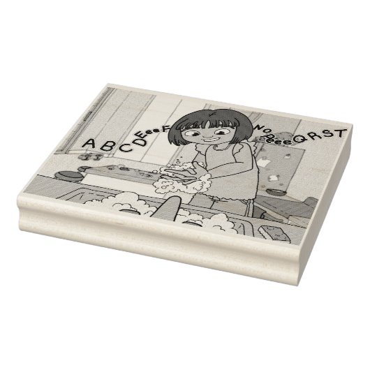 手洗い ラバースタンプ (スタンプ)