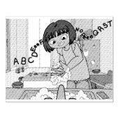 手洗い ラバースタンプ (インプリント)