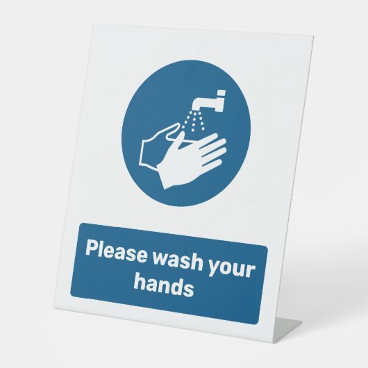 手洗い 台座サイン (正面)