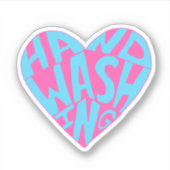 手洗手 シール (正面)