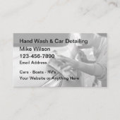 手洗車と自動車の詳細名刺 名刺 (正面)