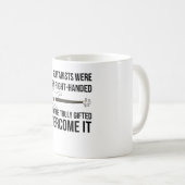 手渡し離れギタリストの贈り物、レフティー·ギター奏者 コーヒーマグカップ (正面右)