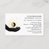 *~*手照明黒金ゴールド月月宇宙 名刺 (裏面)