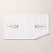 手独身の色彩の鮮やか水色ピンクレッドローズ バスタオルセット (ハンドタオル)