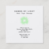 *~*手球エネルギー + ライト霊気の治療 スクエア名刺 (裏面)