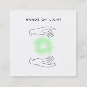 *~*手球エネルギー + ライト霊気の治療 スクエア名刺 (正面)