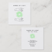 *~*手球エネルギー + ライト霊気の治療 スクエア名刺 (正面/裏面)