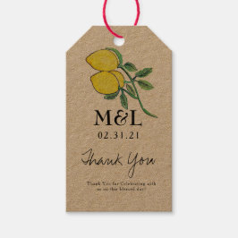 手環境にやさし結婚水色レモンバンチ ギフトタグ