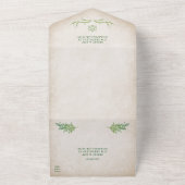 手異教の打ち結婚の オールインワン招待状 (外側)