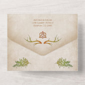 手異教の打ち結婚の オールインワン招待状 (裏面)