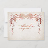 手異教の打ち結婚の サンキューカード (正面)