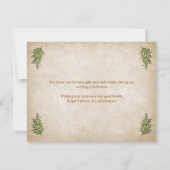 手異教の打ち結婚の サンキューカード (裏面)