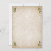 手異教の打ち結婚の 招待状 (裏面)