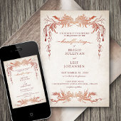 手異教の打ち結婚の 招待状