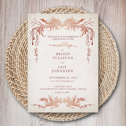 手異教の打ち結婚の 招待状