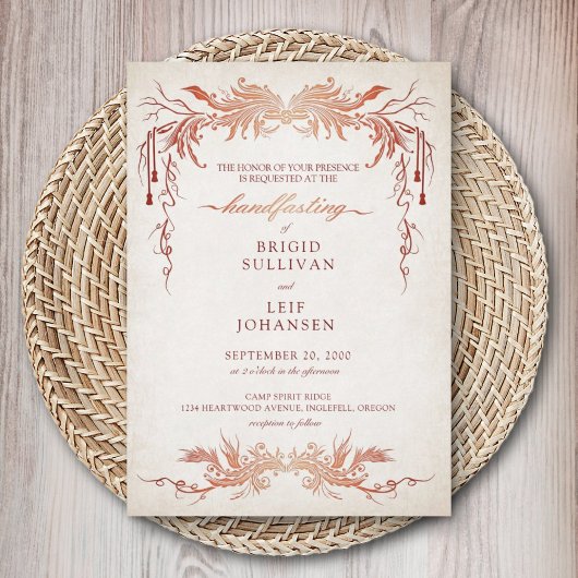 手異教の打ち結婚の 招待状