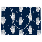 手相愛の手と手相愛の大抱き枕 ラージペーパーバッグ (裏面)