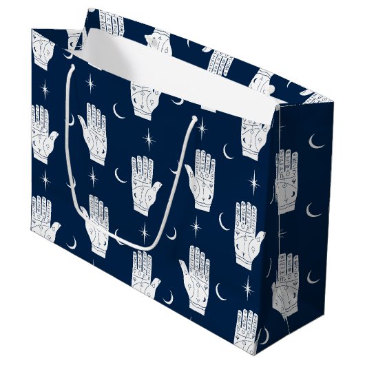 手相愛の手と手相愛の大抱き枕 ラージペーパーバッグ (正面アングル)