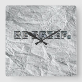 手短に。   スクエア壁時計