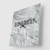 手短に。   スクエア壁時計 (傾斜)