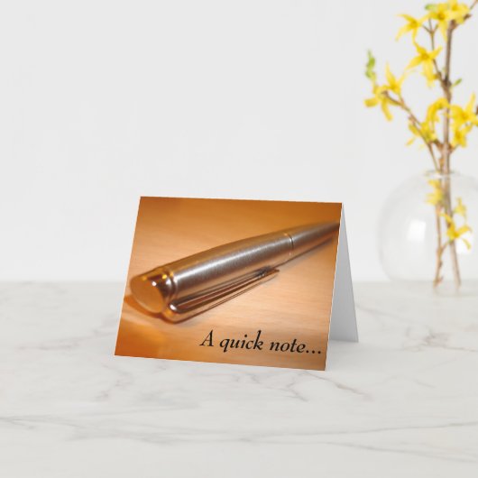 「手短に…」 メモカード カード (黄色い花)