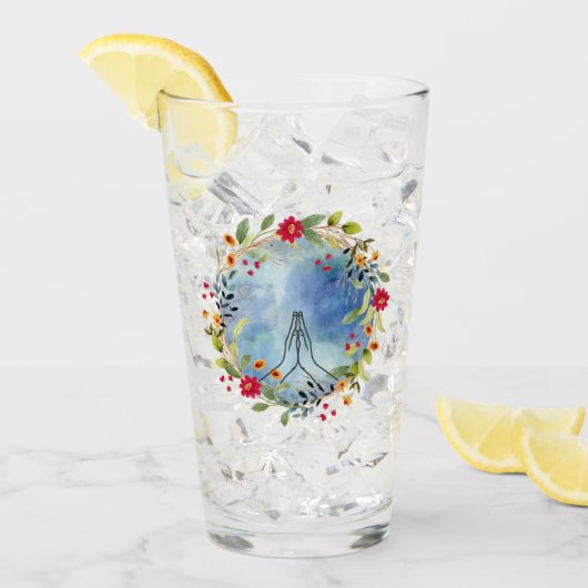 手祈水の色 タンブラーグラス (アイス正面)