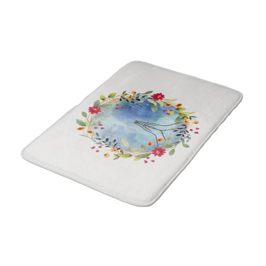 手祈水の色 バスマット (アングル)