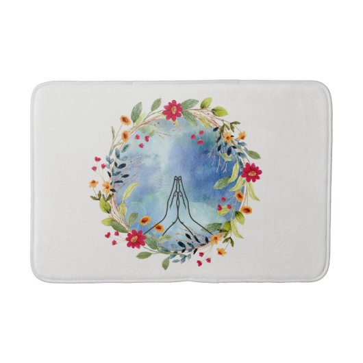 手祈水の色 バスマット (正面)