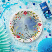 手祈水の色 ペーパープレート (パーティー)