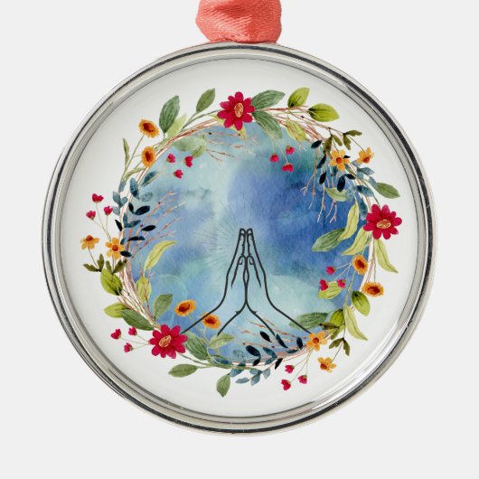 手祈水の色 メタルオーナメント (正面)