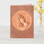 手祈 カード (黄色い花)