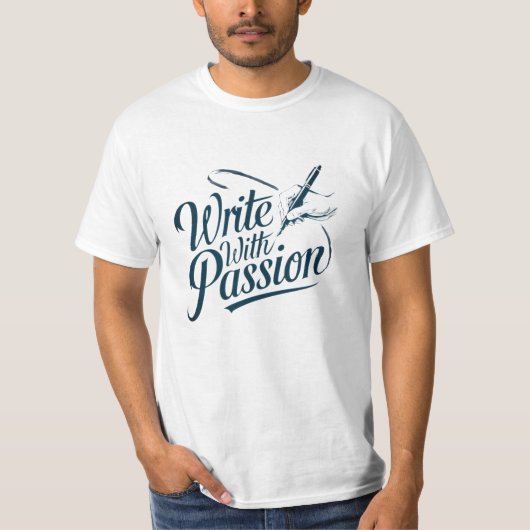 手祝レタリングとアート Tシャツ (正面)