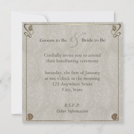 手空き 招待状 (裏面)