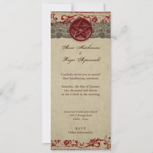 手空き 招待状 (正面)