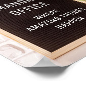 手紙おもしろいボー感じドボーカスタムド文字事務所 ポスター (角)