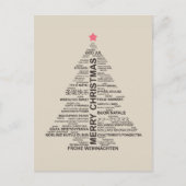 手紙からのクリスマスツリーの形 シーズンポストカード (正面)