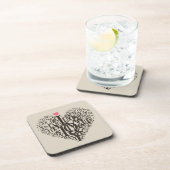 手紙からのハートの形 コースター (右側)