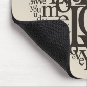 手紙からのハートの形 マウスパッド (コーナー)