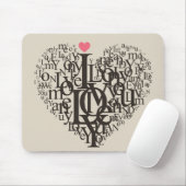 手紙からのハートの形 マウスパッド (マウス)