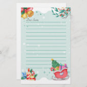 手紙からサンタクロースの休日 便箋 (正面/裏面)