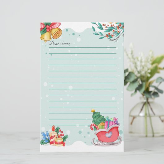 手紙からサンタクロースの休日 便箋 (スタンド正面)