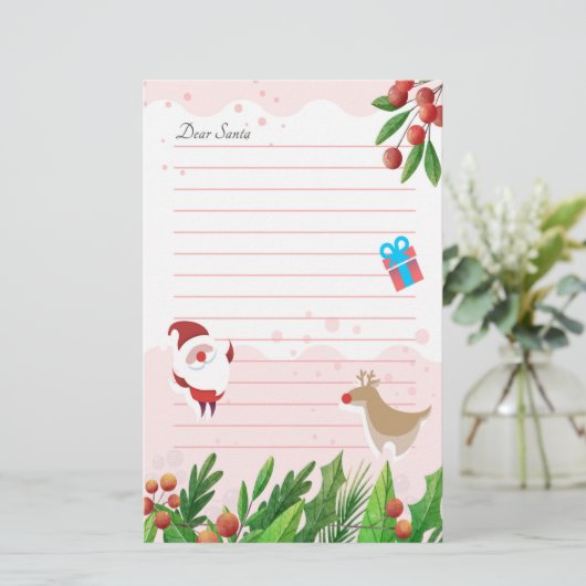 手紙からサンタクロースの休日 便箋 (スタンド正面)