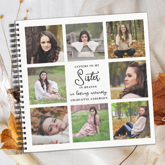 手紙から天国8 Photo Collage悲しみ悲しみ ノートブック