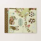 手紙が付いているイースター木そしてClothesline ジグソーパズル (横)