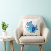 手紙で泳ぐイルカ クッション (椅子)