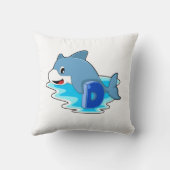 手紙で泳ぐイルカ クッション (裏面)