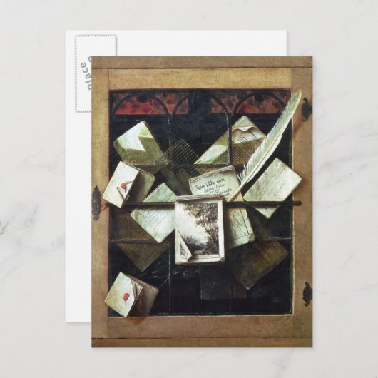 手紙とノート付きトロンプ・ロワール, 1665 ポストカード (正面/裏面)