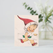 手紙とヴィンテージクリスマスボーイ シーズンカード (スタンド正面)