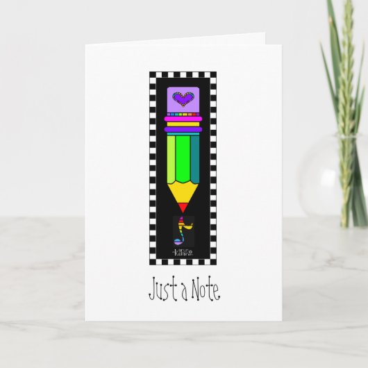 手紙のグリーティングカードだけを鉛筆で書く カード (正面)