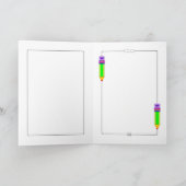 手紙のグリーティングカードだけを鉛筆で書く カード (内部)